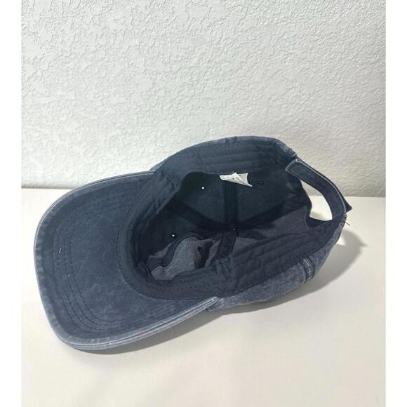 Light Washed Denim Blue Cotton Baseball Cap Hat One Size Fits Most Hook and Loop - Picture 5 of 6